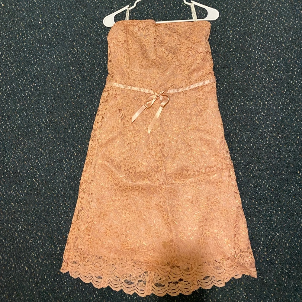 Pink lace dress